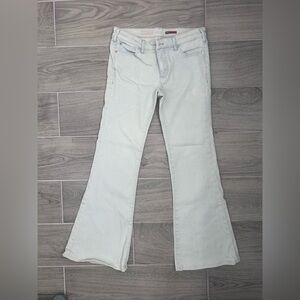Anthropological Pilcro Women's Flare Jeans in Light Gray size 27